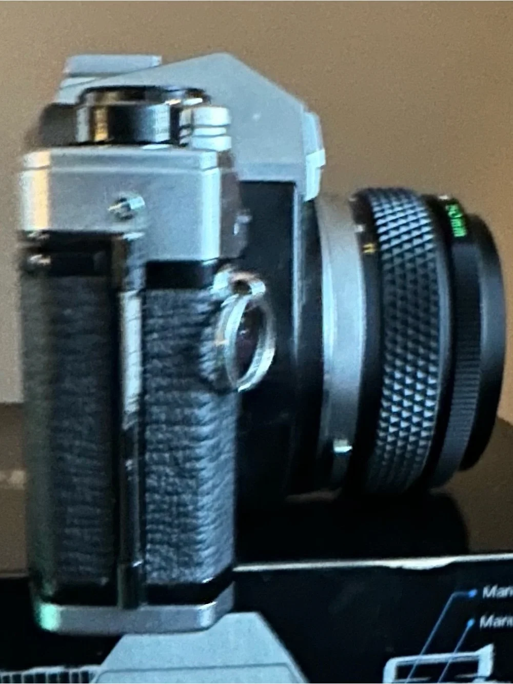 Olympus F.Zuiko Auto-S 50mm f/1.8 Lens — Black and Silver